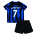 Inter Milan Juan Cuadrado #7 Barnkläder Hemma matchtröja till baby 2023-24 Kortärmad (+ Korta byxor) Billigt